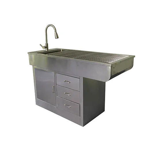 Table d'élimination multifonctionnelle en acier inoxydable vétérinaire C8